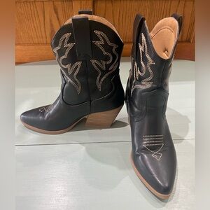 Black Western Ankle Boots